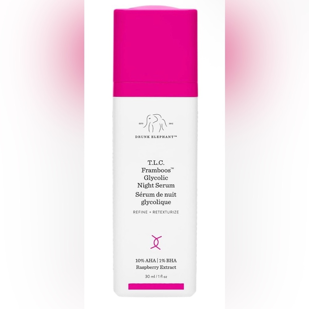 Drunk Elephant 🐘 T.L.C Framboos Glycolic Night Serum NIB FULL SIZE